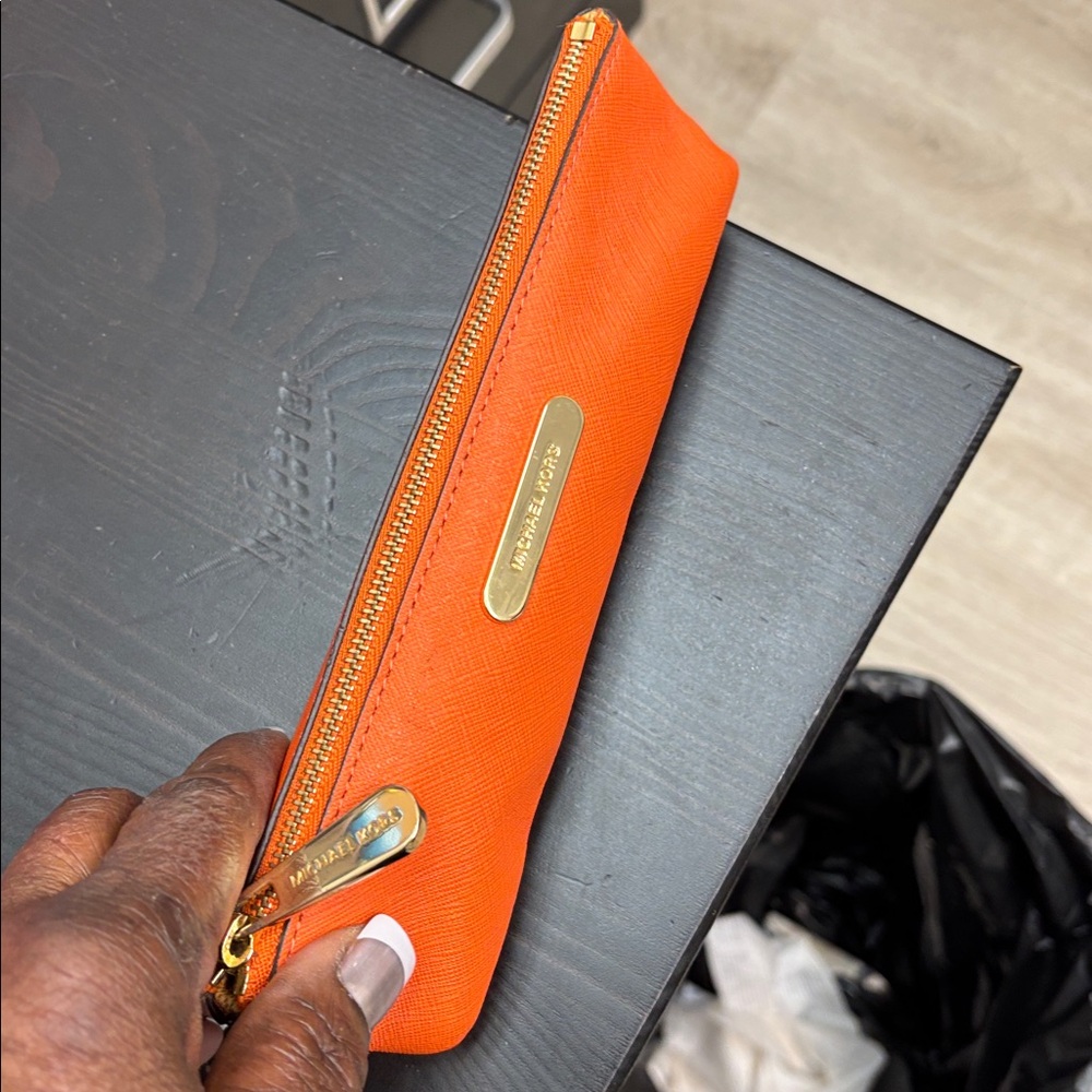 Michael Kors Tangerine Pencil Pouch